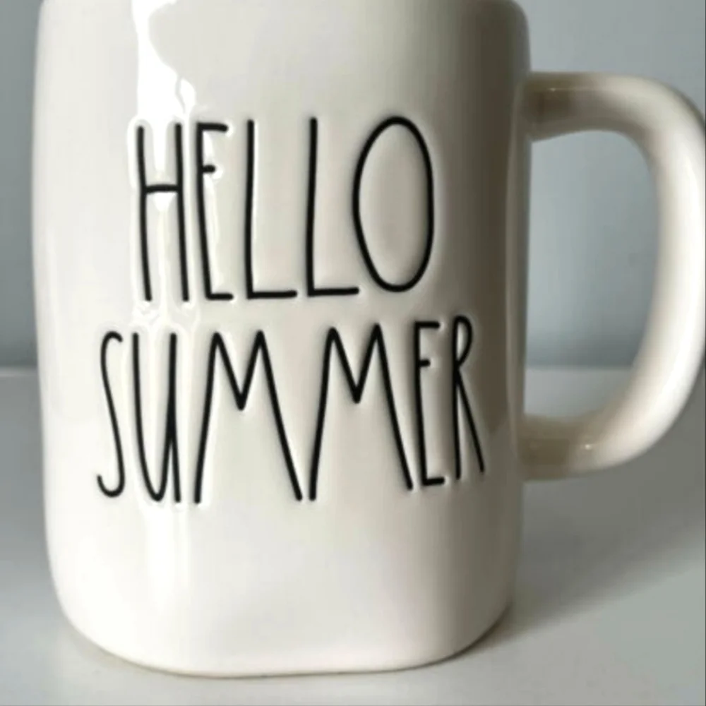 NEW Rae Dunn HELLO SUMMER Coffee Tea Mug - Picture 1 of 1